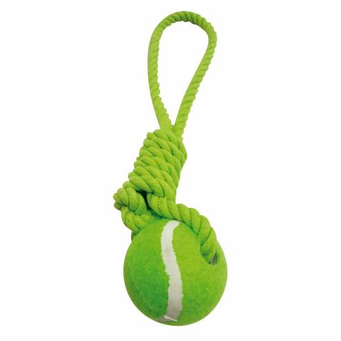Hundespiel mit Seil und Tennisball  RG-919513