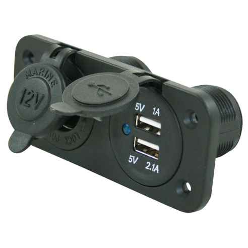 12-Volt-Steckdose und doppelte USB-Buchse HABA RG-1Q6185